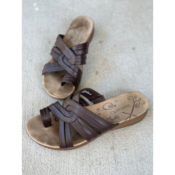 Baretraps Janice Brown Casual Strappy Toe Loop Sandals Women’s 8.5W Wide Comfort - Picture 2 of 6